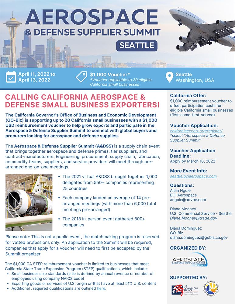 Seattle Aerospace & Defense Supplier Summit 2022