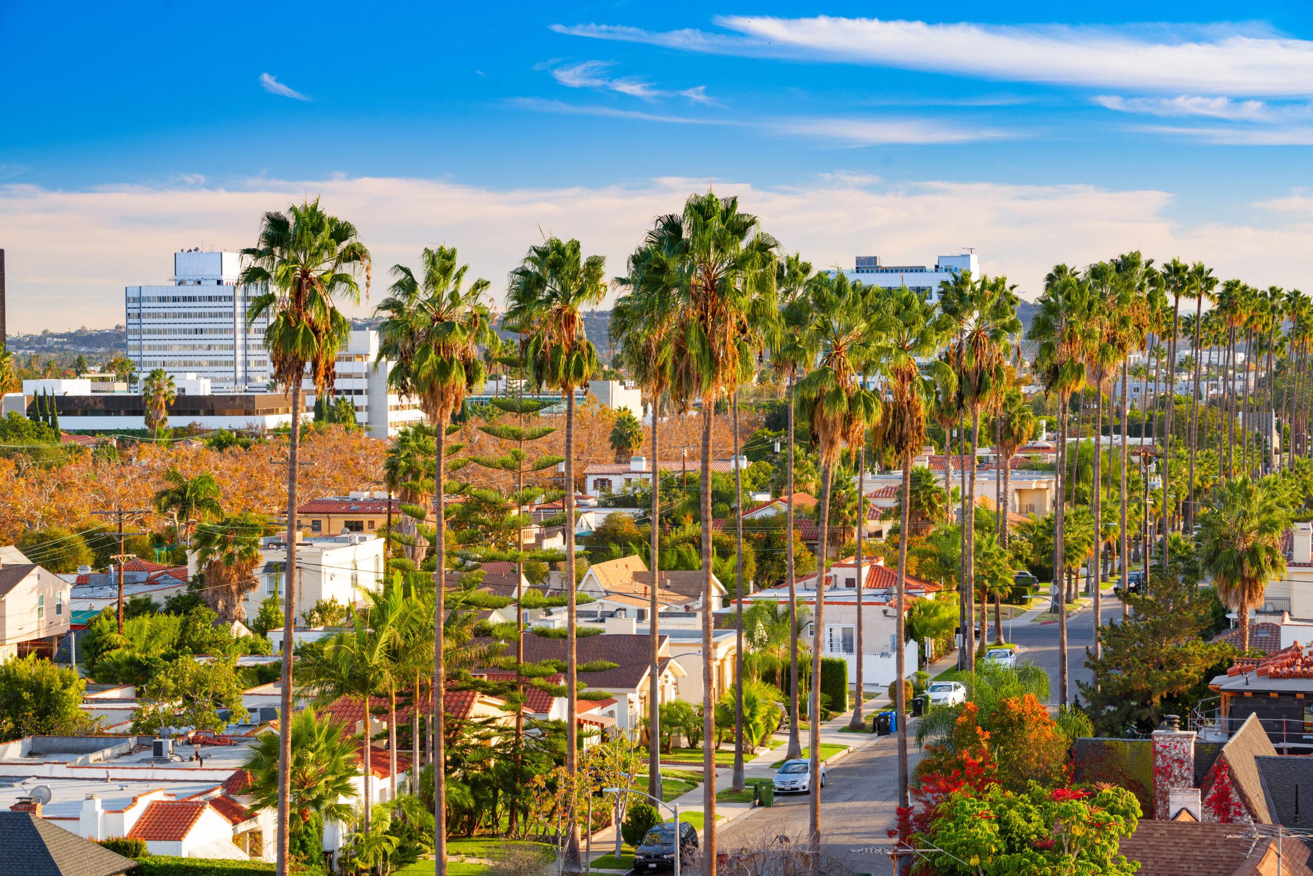 Beverly Hills, California, USA Rooftop Skyline