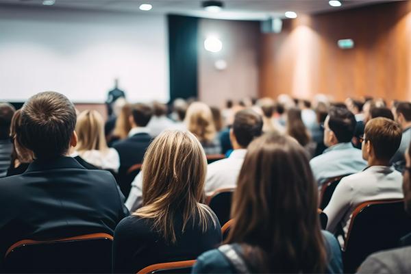 people at a webinar