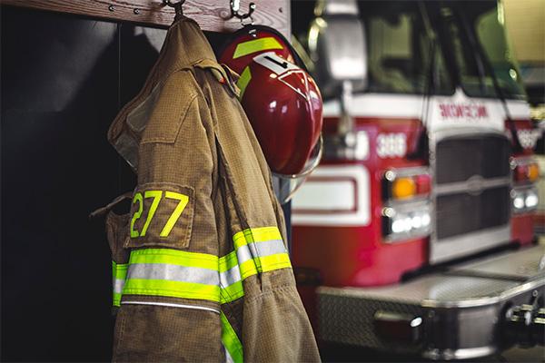 international collab Firefighter protection clothes in the firehouse